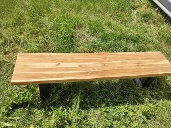 Lavička dub divoký+ ocel nohy- nová-180cm