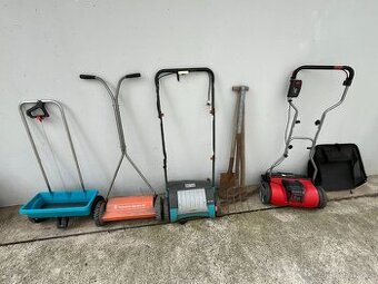 Sekačky, vertikutátor, rozsýpací vozík, Einhell vřetenovka