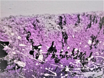 NOVÝ - obraz z kamínků malba - fialový