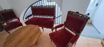 Zámecká pohovka s křesly