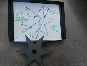 ocelové hvězdice - výpalky laserem