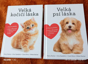Knihy Velká psí láska a Velká kočičí láska