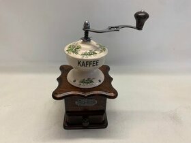 Porcelánový stolní mlýnek na kávu - květiny, konvalinky 4 - 1