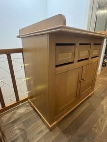 Komoda přebalovací pult, buk, VŠH 90x100x79