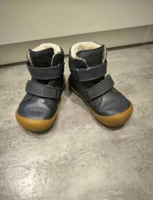 Barefoot dětské zimní boty Koel - Emil Napa Tex wool modré