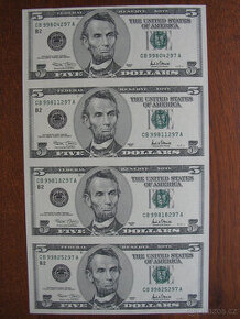 4x 5$ US dollars 2001, Doručení ZDARMA. - 1