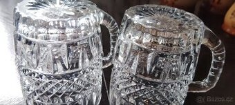 Broušené půllitry na pivo Bohemia Crystal
