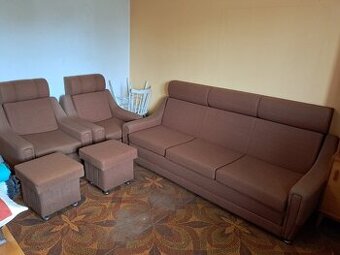 rozkládací válenda s křesly a taburety - 1