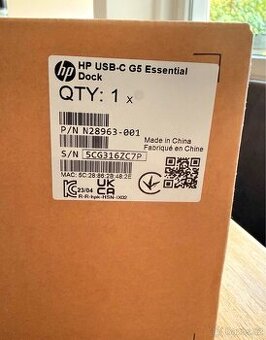 ÚPLNĚ NOVÝ HP USB-C G5 Essential Dock – nerozbalený