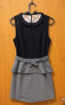 Burberry šaty – černá/sivá, 156 / XS/S