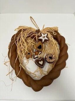 Dekorace perníkové srdce