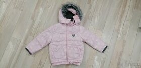 dětská dívčí péřová bunda růžová, vel. 104