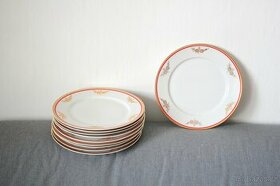 Sada mělkých zlacených vintage talířů - 1