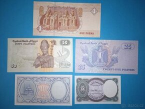 UNC Bankovky EGYPT - 1 Pound 5-50 Piastres 2007-2020