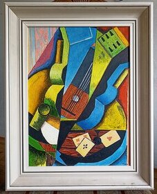 Olejomalba podle Juan Gris - Tři karty.