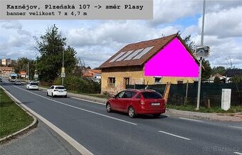Reklamní plocha Kaznějov ( u hlavní silnice )
