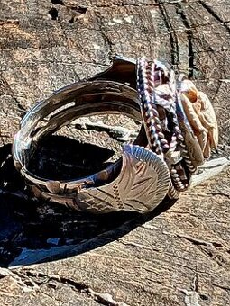 Stříbrný prsten starožitný Egypt