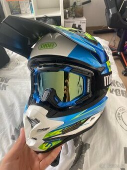 Shoei Motocross Helma + Brýle