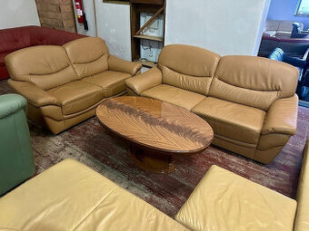 374 Kožená sedací souprava sedačka 2+2,5