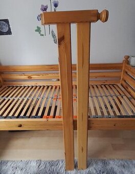 Postel 90x200 cm z masivní borovice