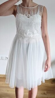 Sváteční šaty bílé, vel. S