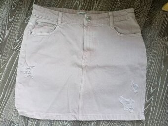 SVĚTLE RŮŽOVÁ RIFLOVÁ SUKNĚ vel.40