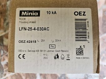 Prodám 1ks nový proudový chránič OEZ Minia LFN-25-4-030AC