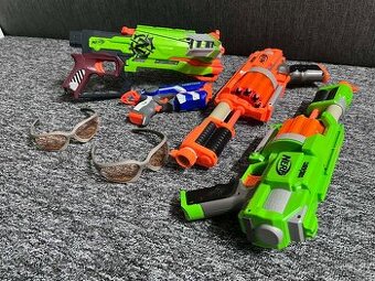Kuše a pistole NERF - 700 Kč za vše