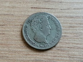 4 Rigsbankskilling 1842 Kristián VIII. mince Dánsko