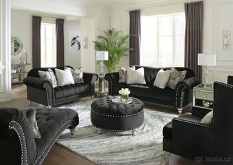 Luxusní sedací souprava ve stylu chesterfield