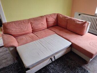 Rohová rozkládací sedací souprava - 1