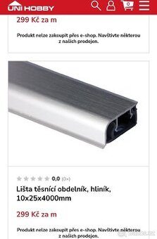 Krásné bílé lišty kuchyňské pracovní desky, nové, 2 ks