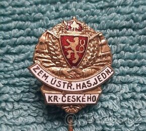 odznak RU zemská hasič jednota kr. Českeho - 1