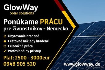 Práca v Nemecku – Montéri solárnych panelov