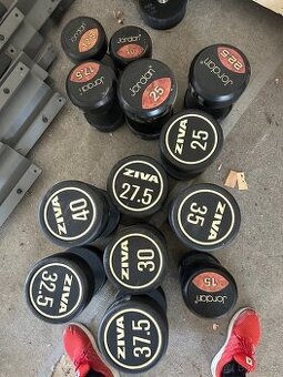 Sada činek 10 kg - 40 kg, páry, JORDAN, ZIVA, gumové pokrytí