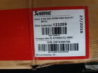 Suzuki Gsx-r 1000 2017 Akrapovic