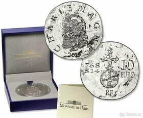 2011 stříbrná mince 10 Euro 2011 Karel Veliký