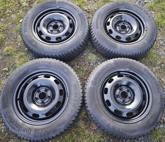 Zimní pneu Continental s disky 195/65 r15 Octavia 2, Golf 5