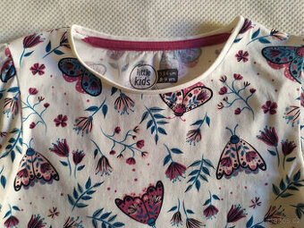 3 x dívčí tričko, pejsky, sova, dýně H&M, 122/128