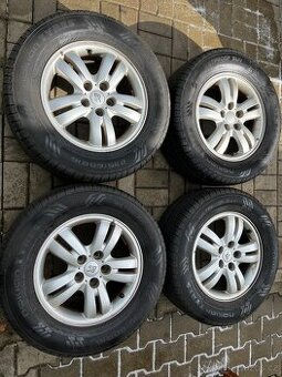 4x litá kola 5x114 R16, letní pneu 80%