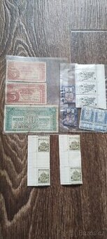Bankovky,kolky a známky