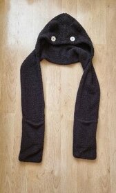 Černá zimní čepico-šálo-rukavice :-)