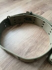 US opasek M36-dírkáč mosaz, khaki (vel. L) - 1
