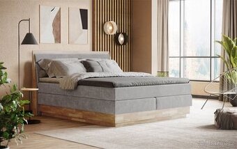 NOVÁ 160x200 Postel s boxspringem Incana šedá