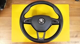 kožený volant s airbagem, bez výhřevu 5E0971584A (použité)
