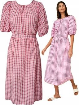 Krásné pohodlné midi šaty s páskem 48/50