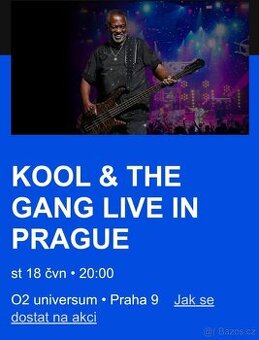 KOOL & THE GANG Praha STÁNÍ U PÓDIA (18.6.2025 20:00) .