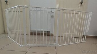 Zábrana BabyDan Olaf L, kovová, bílá