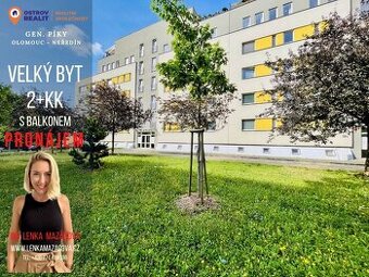 Pronájem velkého bytu 2+kk s balkónem, 70m2, Olomouc, Neředí