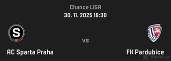 Zápas AC Sparta Praha - FK Pardubice